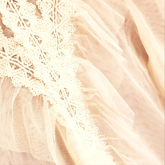 NEW: SHEER MOCK NECK RUFFLED BLOUSE - Picture 7 of 16